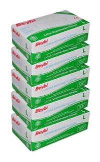 Beybi Beyaz Large 5 x 100 Adet Bulaşık Eldiveni
