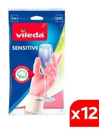 Vileda No 9 Pembe Large 12 Çift Temizlik Eldiveni