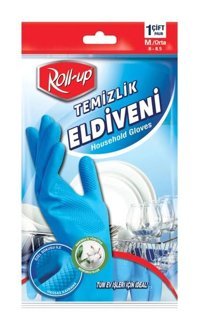 Roll Up Mavi Medium 1 Çift Temizlik Eldiveni