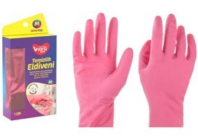 Vioraplast Kırmızı Medium 1 Çift Temizlik Eldiveni