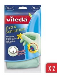 Vileda Extra Sensation Çok Renkli XSmall 2 Çift Temizlik Eldiveni