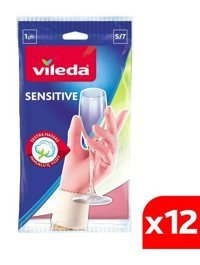 Vileda No 7 Pembe Small 12 Çift Temizlik Eldiveni