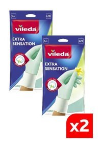 Vileda Extra Sensation Çok Renkli Large 2 Çift Bulaşık Eldiveni