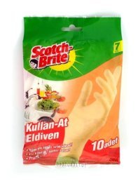 Scotch Brite No 7 Turuncu Medium 10 Adet Bulaşık Eldiveni