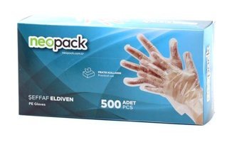 Ambalaj Pazarı Şeffaf Standart 500 Adet Temizlik Eldiveni