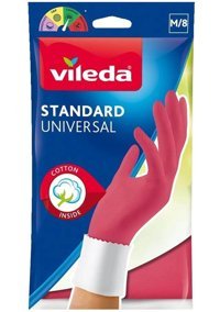 Vileda Universal Kırmızı Medium 1 Çift Temizlik Eldiveni