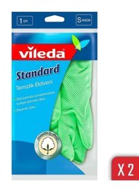 Vileda No 7 Kırmızı Small 2 Çift Temizlik Eldiveni