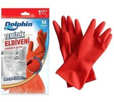 Dolphin Kırmızı Medium 1 Çift Temizlik Eldiveni
