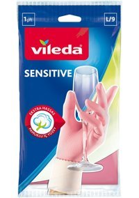 Vileda Sensitive Pembe Large 1 Çift Bulaşık Eldiveni