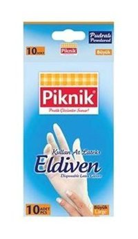 Piknik Beyaz Large 10 Adet Bulaşık Eldiveni