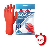 Beybi Kırmızı Small 25 Çift Bulaşık Eldiveni