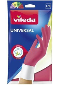 Vileda Universal Kırmızı Large 1 Çift Temizlik Eldiveni