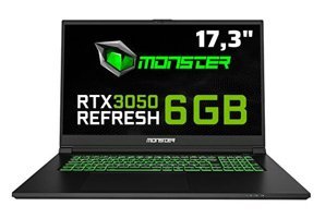 Monster Abra A7 V15.1 Harici GeForce RTX 3050 Intel Core i7 12700H 16 GB DDR4 500 GB SSD 17.3 inç FreeDos Gaming Laptop