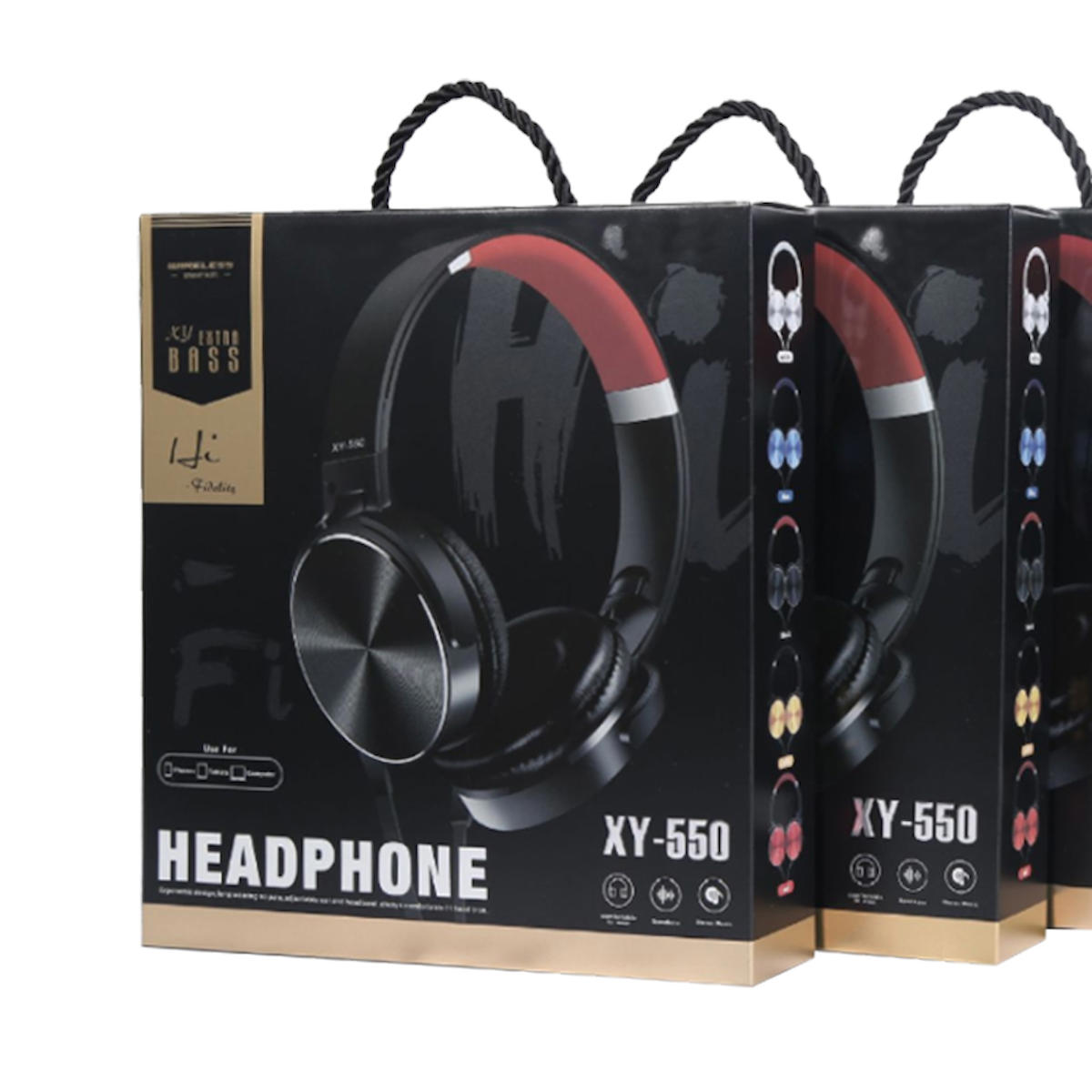 Magicvoice XY-550 3.5 mm Jak Mikrofonlu Kablolu Kulak Üstü Kulaklık Siyah