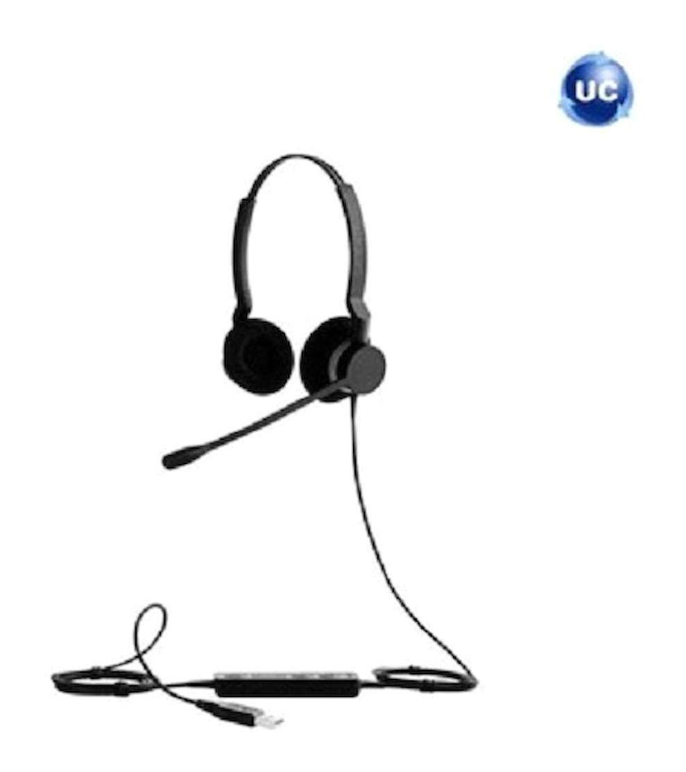 Jabra BIZ 2300 USB Type A Gürültü Önleyici Mikrofonlu Kablolu Kulak Üstü Kulaklık Siyah