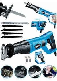 Dragro Grz-tlk9000 5 Uç Kablosuz 9000 W Tilki Kuyruğu Testere Mavi