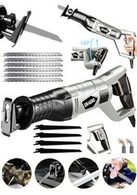 Dragro Grz-tlk9000 10 Uç Kablosuz 9000 W Tilki Kuyruğu Testere Gri