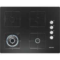 Siemens EO7C6HO12O Siyah Cam 4 Gözlü Wok Gözü Gazlı Ankastre Ocak