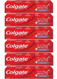 Colgate Visible White Naneli Florürlü Diş Macunu 6x75 ml