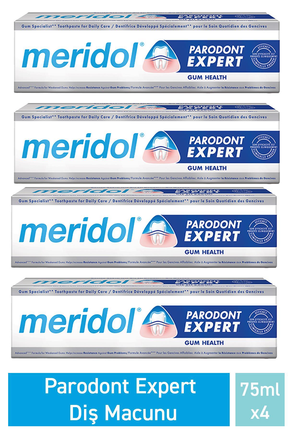 Meridol Parodont Expert Naneli Florürlü Diş Macunu 4x75 ml