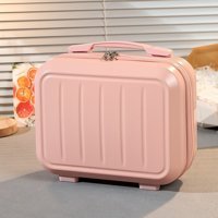 Cbtx Bölmeli Pembe Düz Tekstil Büyük Boy Çok Gözlü Seyahat Makyaj Çantası