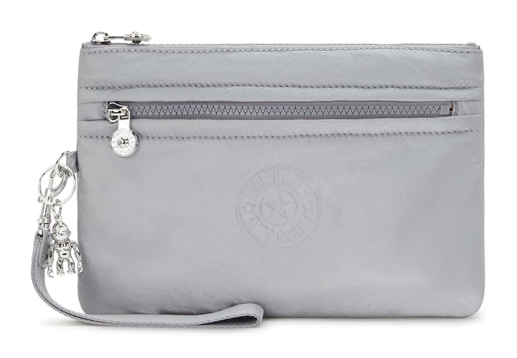 Kipling Fancy Bölmeli Gri Düz Polyester Büyük Boy Çok Gözlü Seyahat Makyaj Çantası