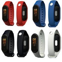 Xiaomi Kabartma Desenli Mi Band 3-4-5-6 Silikon Yetişkin Akıllı Saat Kordonu Çok Renkli