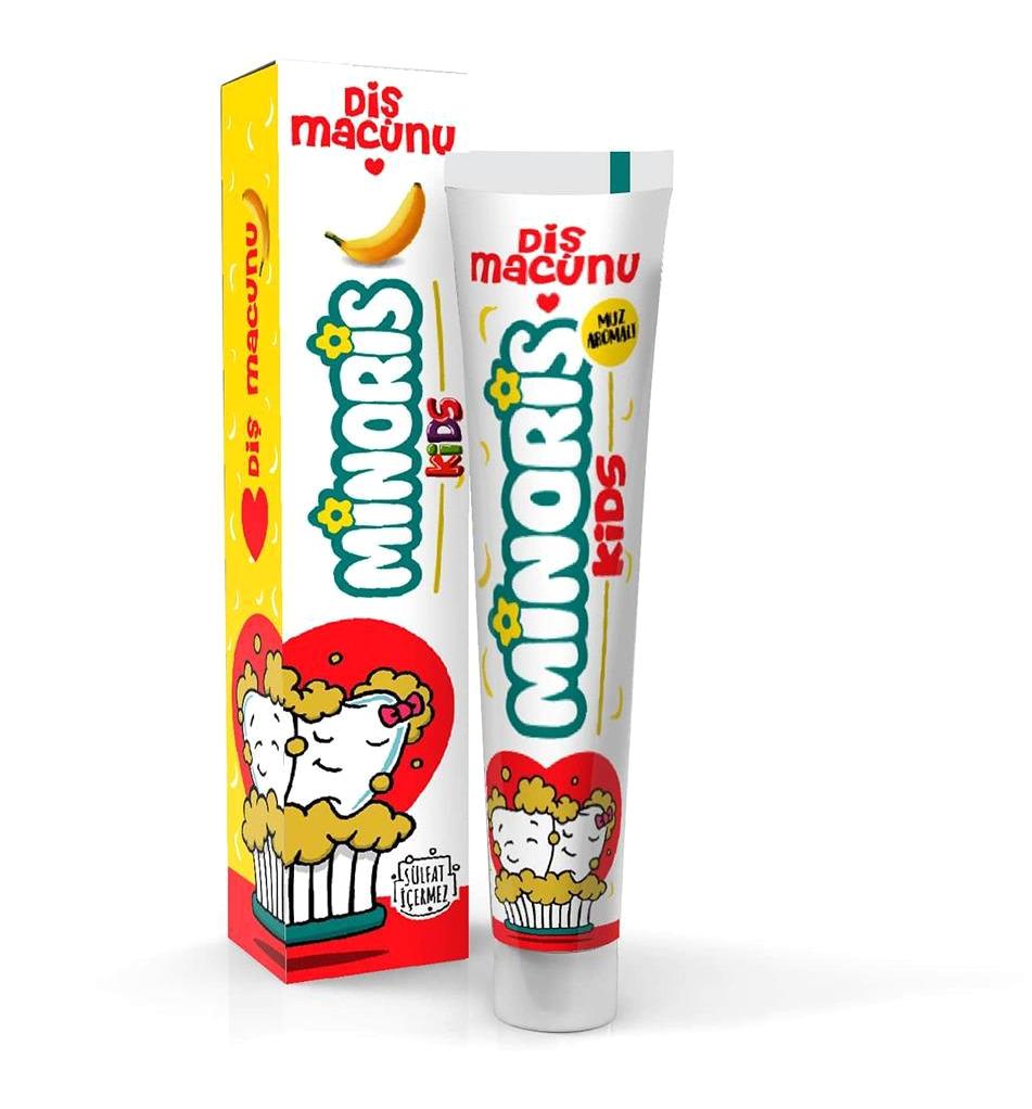 Minoris Baby Kids Meyve Aromalı Organik Florürsüz 6+ Yaş Çocuk Diş Macunu 75 ml