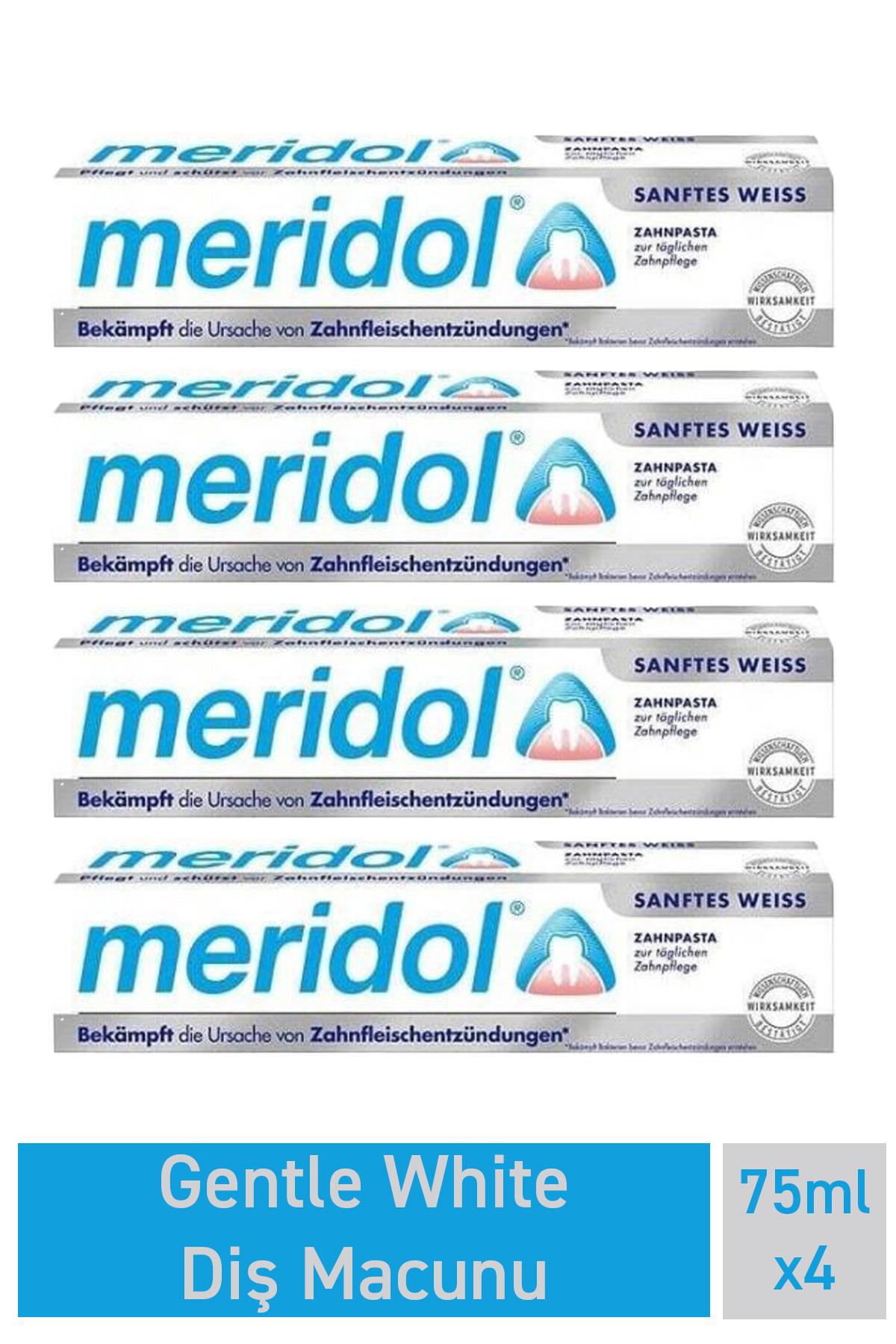 Meridol Gentle White Naneli Florürlü Diş Macunu 4x75 ml