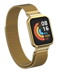 Xiaomi Zore KRD-58 Mi Watch Lite Metal Yetişkin Akıllı Saat Kordonu Altın