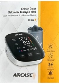 Aircase AC-322 2 Kullanıcı 180 Ölçüm Hafızalı Dijital Kol Tansiyon Aleti