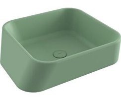 Bocchi 1005-033-0125 Klasik Tekli 51 cm Seramik Tezgah Üstü Çanak Lavabo Yeşil