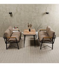 Mb Garden Furnıture Metal 4'lü Bahçe Koltuğu Açık Bordo