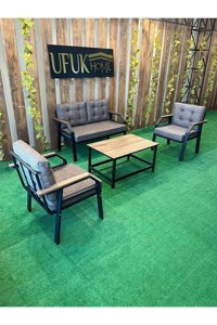 Ufuk Home Kavacık Metal 4'lü Bahçe Koltuğu Yeşil