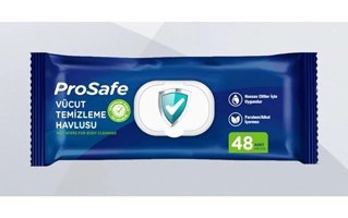 Prosafe Yetişkin Hasta 48 Yaprak 4'lü Paket Vücut Temizleme Mendili