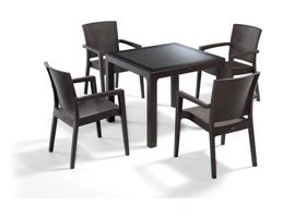 Novussi Zenit Rattan 4'lü Bahçe Koltuğu Krem