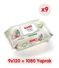 Kanz 120 Yaprak 9'lu Paket Islak Mendil