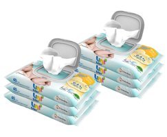 Uni Baby Yenidoğan 40 Yaprak 6'lı Paket Islak Mendil