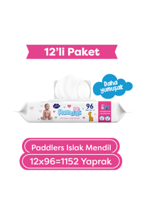 Paddlers 96 Yaprak 12'li Paket Islak Mendil