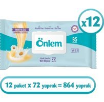 Önlem Papatya Özü 72 Yaprak 12'li Paket Islak Mendil