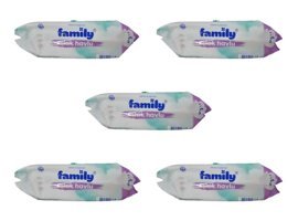 Family 100 Yaprak 5'li Paket Islak Mendil