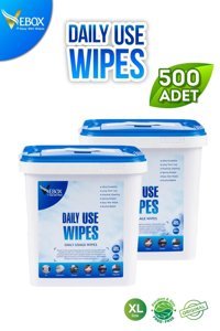 Vebox Daily Use Wipes Kova 250 Yaprak 2'li Paket Islak Mendil