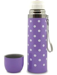 Sema Baby Puantiyeli Akrilik 500 ml Matara Outdoor Termos Mor