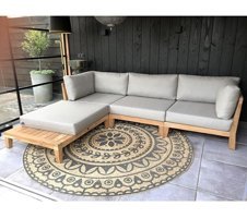Özkedekor Ahşap 5'li Bahçe Koltuğu Gri Ahşap
