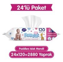 Paddlers 120 Yaprak 24'lü Paket Islak Mendil