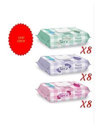 Baby Turco Çiçek Demeti 90 Yaprak 24'lü Paket Islak Mendil