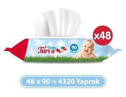 Baby Turco 90 Yaprak 48'li Paket Islak Mendil