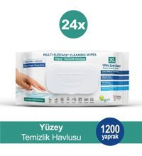 Deep Fresh İz Bırakmaz Karbonat & Beyaz Sirke 50 Yaprak 24'lü Paket Yüzey Temizleme Mendili