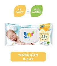 Uni Baby Yenidoğan 40 Yaprak 48'li Paket Islak Mendil