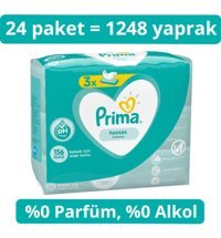 Prima Hassas 52 Yaprak 24'lü Paket Islak Mendil
